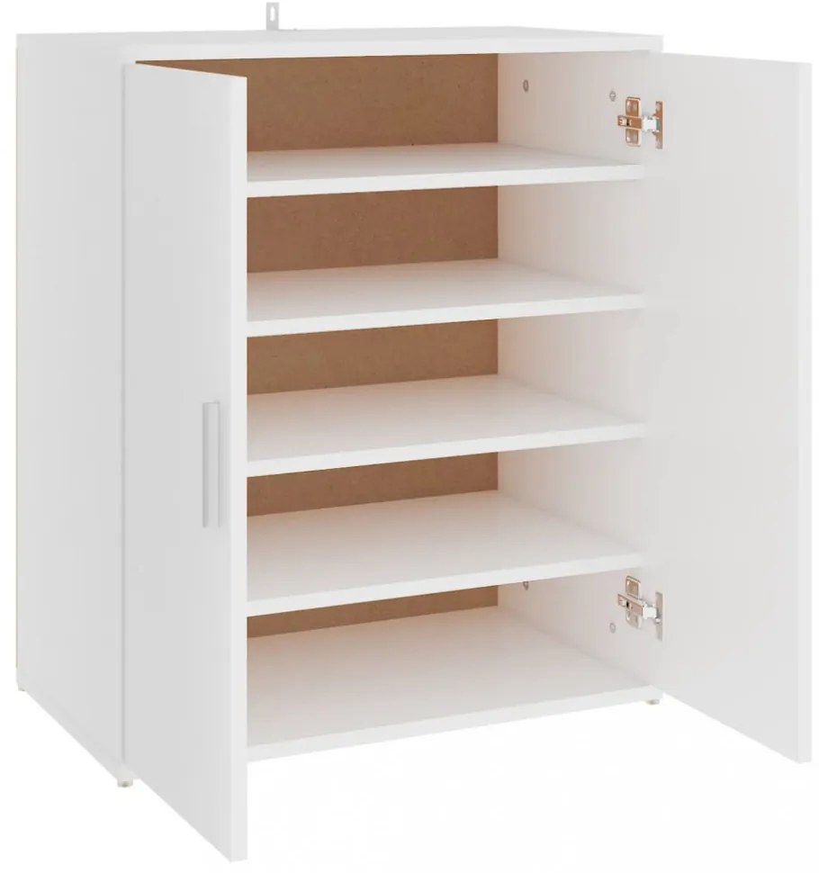 vidaX fehér szerelt fa cipősszekrény 60 x 35 x 70 cm