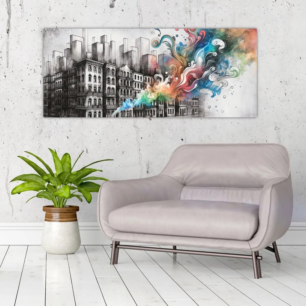 Kép - Ipari élet (120x50 cm)