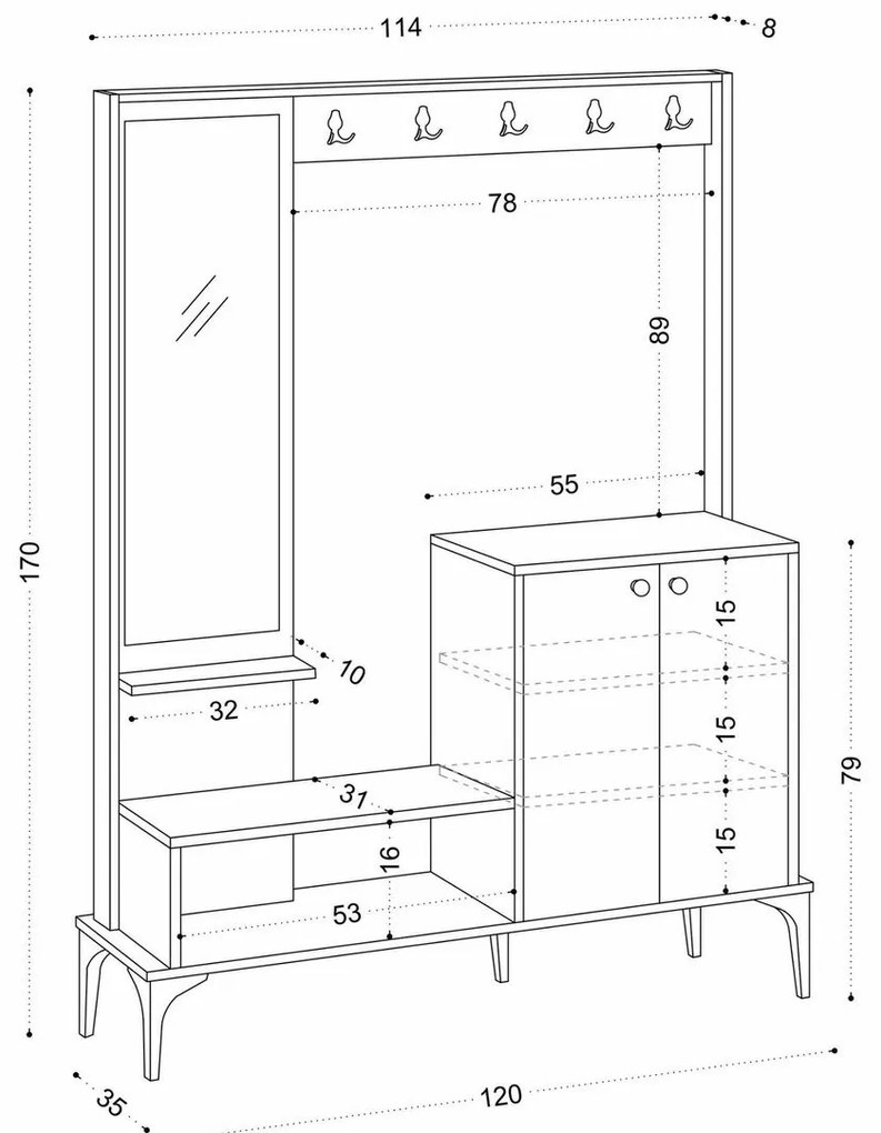 Andy Oak előszoba szett