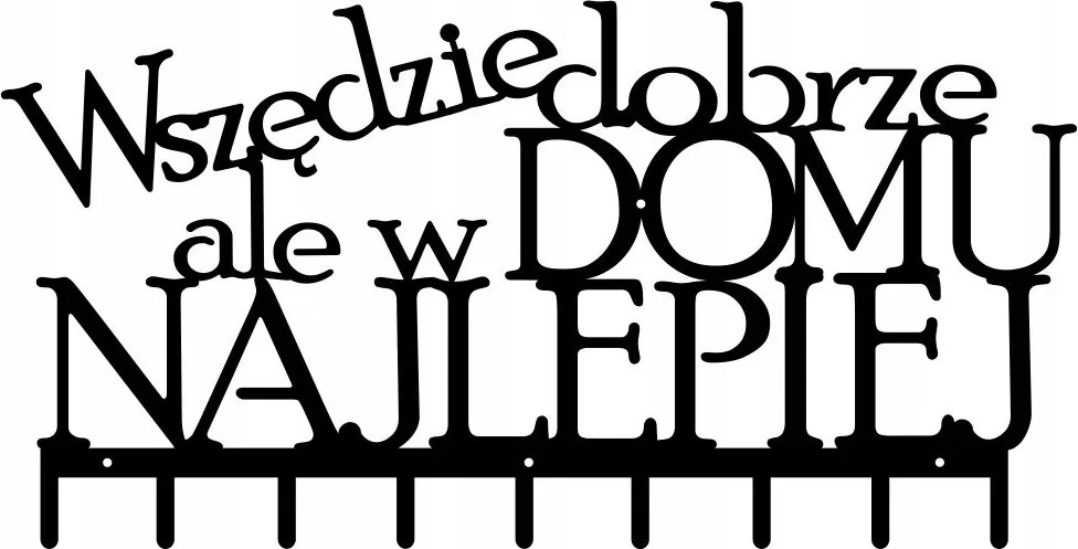 Mindenhol jó #2 Fekete Ruhaakasztó 60cm