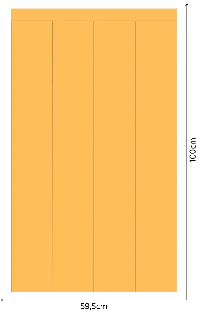 PIPPER. Textil öntapadó tapéta - Egy téglalap - Sárga szín Méret: 100cm, Szín: Kombináció