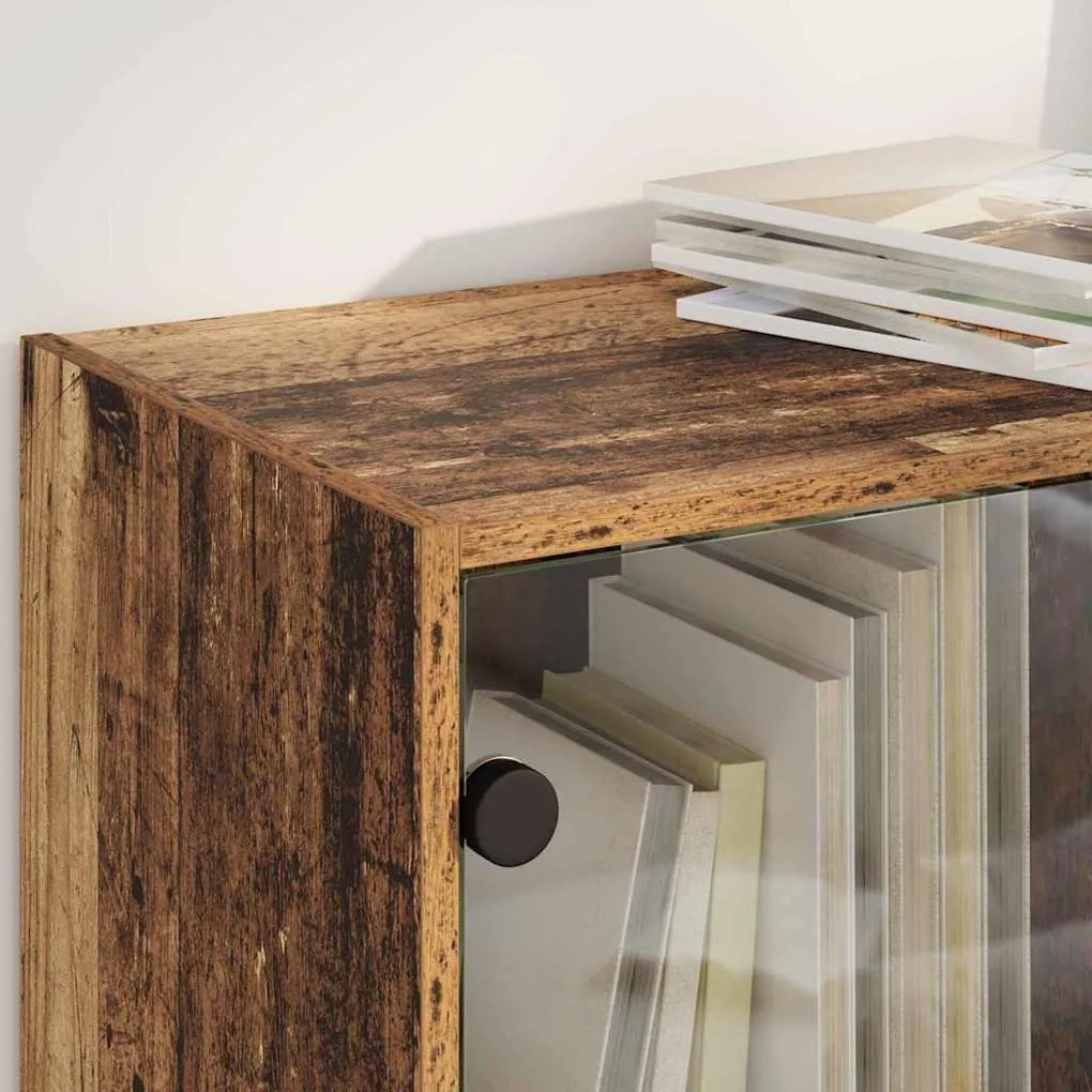 Magasfiú 2 pcs Öreg fa 136 x 37 x 142 cm Faanyag