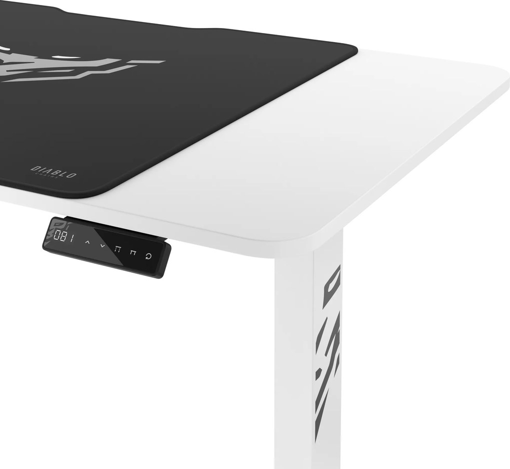 Magasságban állítható íróasztal 110 cm fehér: Diablo X-Tensio 1100