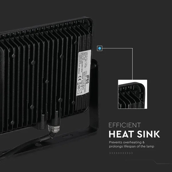 LED Reflektor SAMSUNG CHIP LED/50W/230V 6500K IP65 fekete