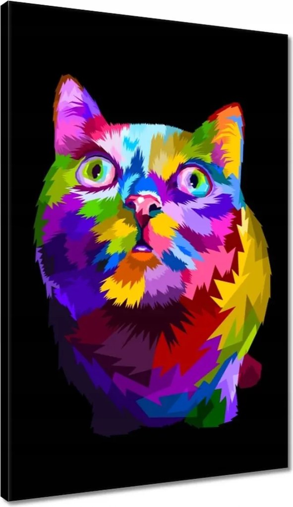 Vászonkép 40x60 Absztrakt macska