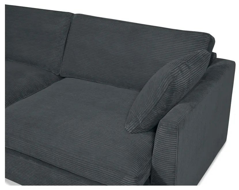 Szürke kordbársony kanapé 266 cm Mobby – Scandic