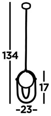 Searchlight 9131BK - Csillár zsinóron AXIS 1xE27/60W/230V fekete
