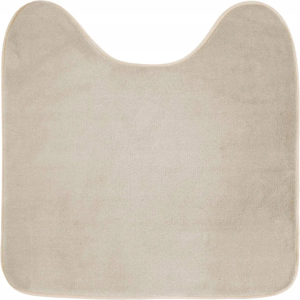 Fürdőszobaszőnyeg Wc Alá Bézs, Kivágással, Puha Mikroszálas 45 X 45 CM