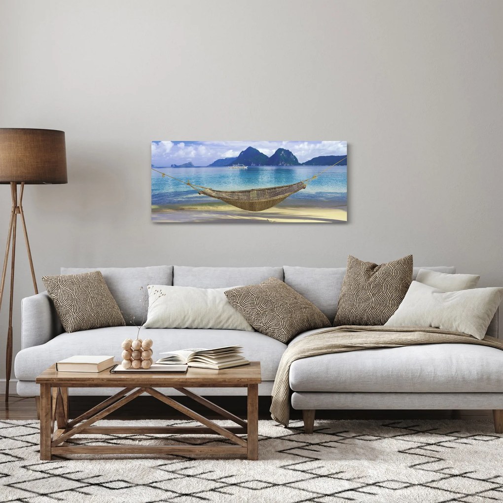 Kép - Egy függőágy képe a tengerparton 2 (120x50 cm)