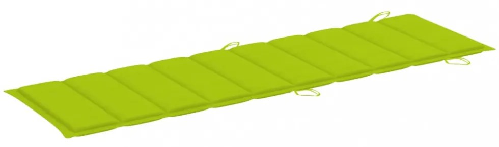 élénkzöld oxford szövet napozóágy párna 186 x 58 x 3 cm