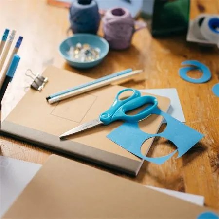 Olló, iskolai, 18 cm, FISKARS, türkizkék (IF1067855)