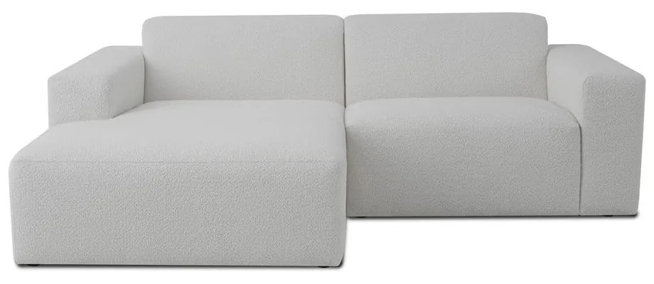 Fehér buklé sarokkanapé (bal oldali) Roxy – Scandic