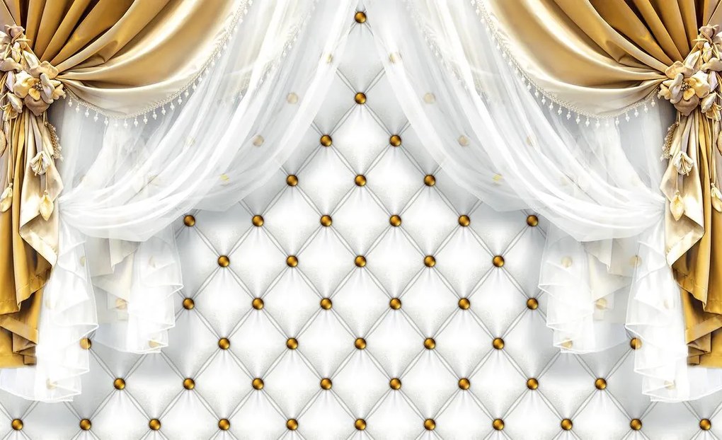 Fotótapéta - Arany függöny (152,5x104 cm)
