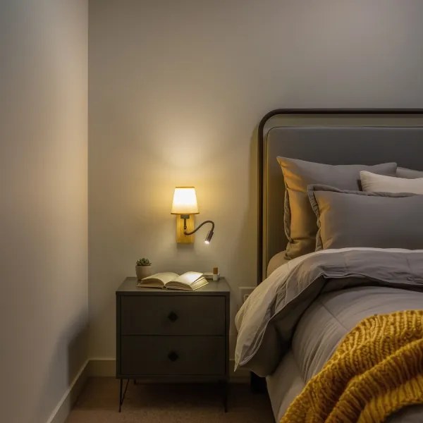 Brilagi - LED Fali lámpa NUBILA WOOD 1xE27/25W/230V +LED/3W tölgy/világosbarna