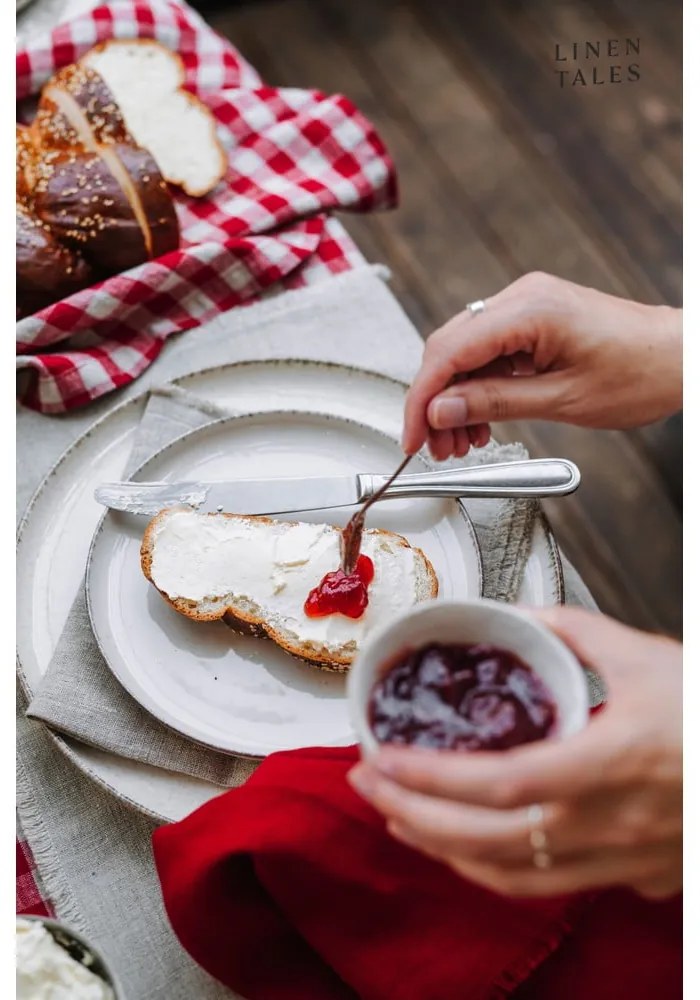 Textil tányéralátét 35x45 cm Red Gingham – Linen Tales