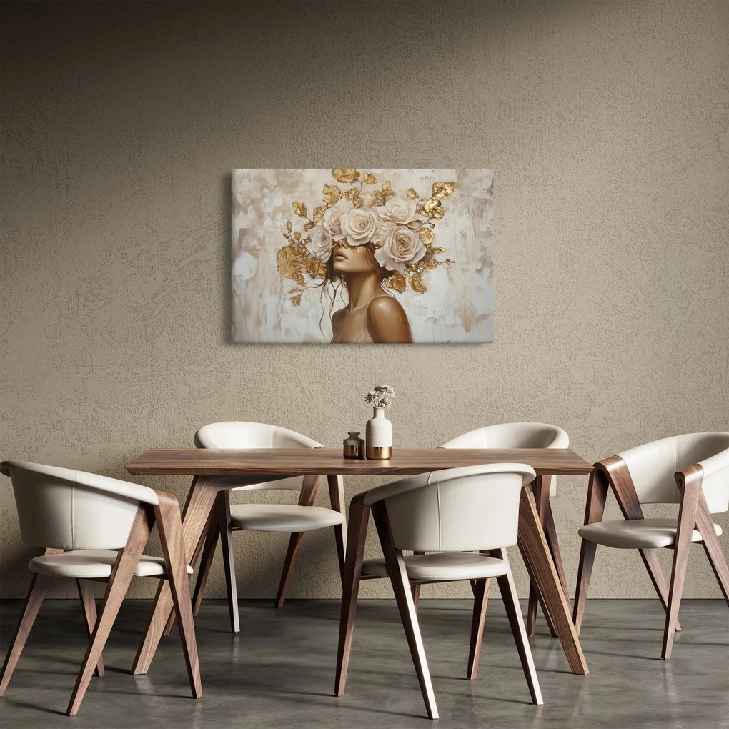 Kép - Lány rózsákkal (90x60 cm)