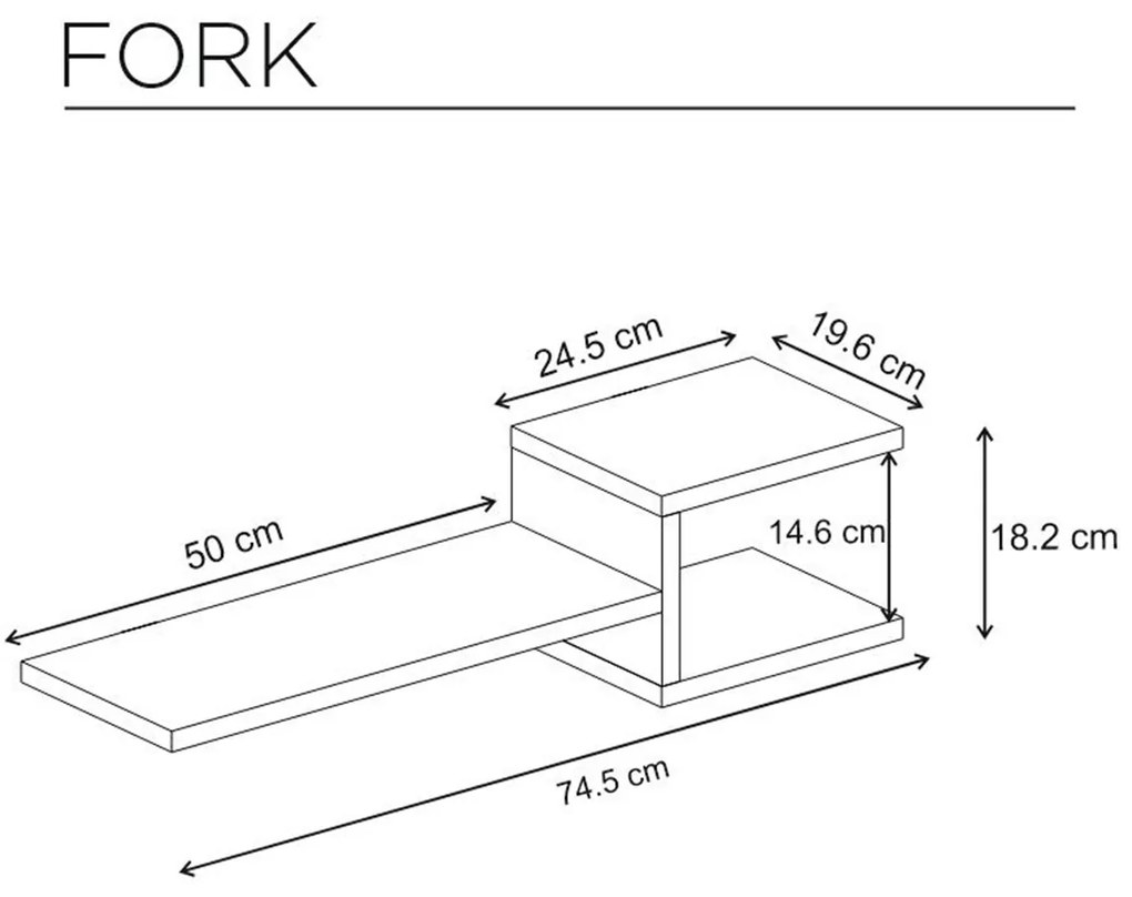 Fork White polc, 2 db