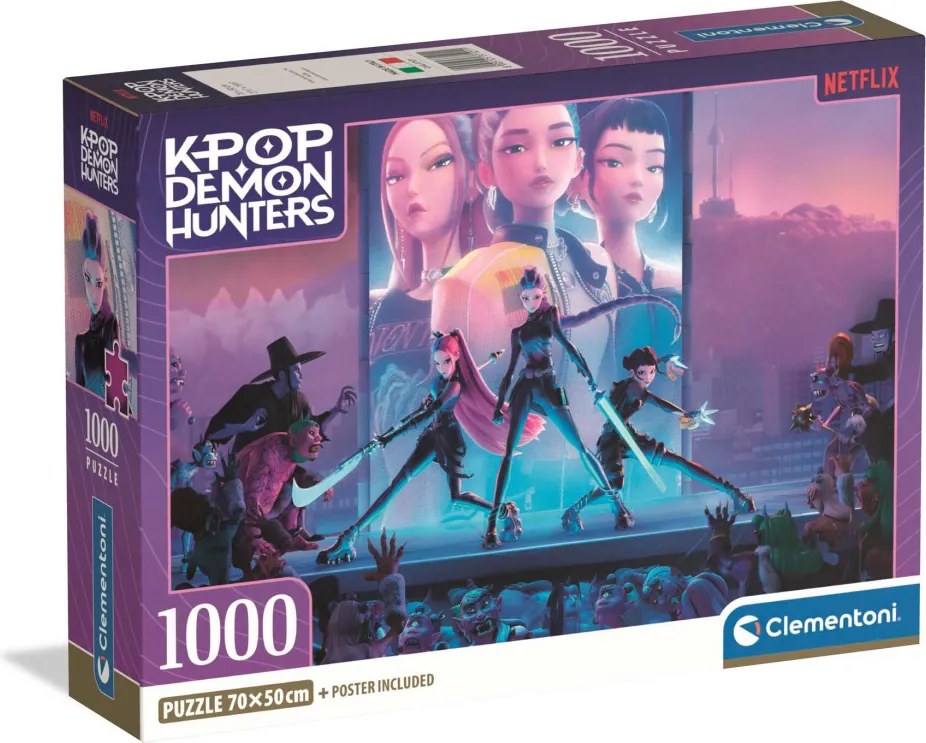 K-pop Démonvadászok Stage Warriors 1000 db-os Compact puzzle Clementoni
