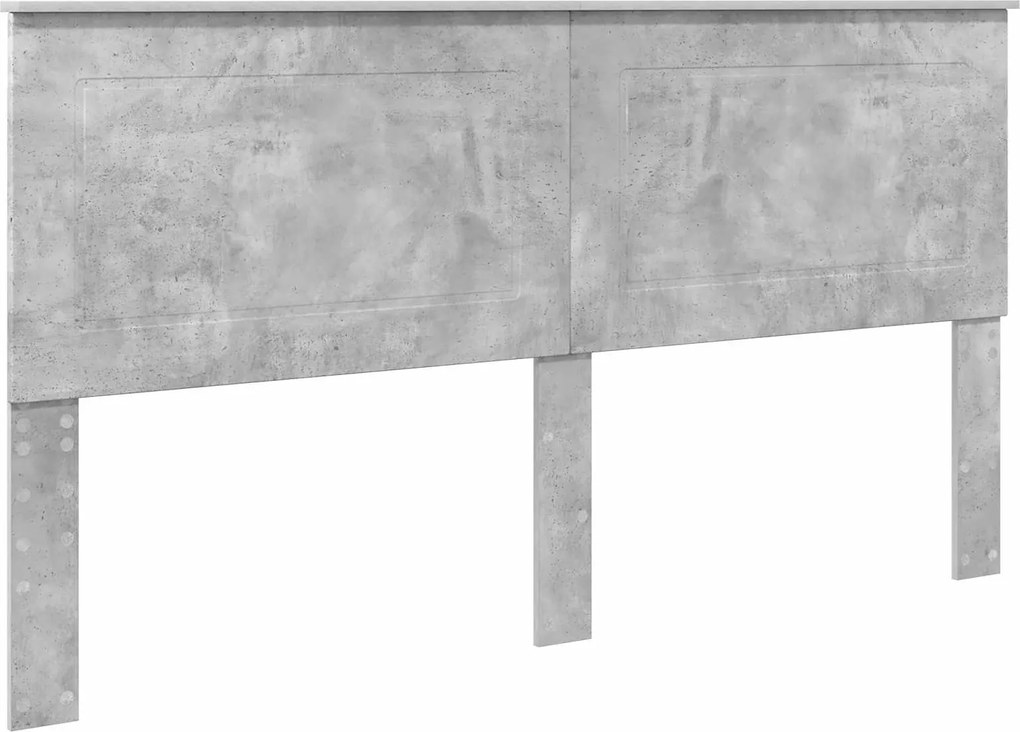 vidaXL Fejtámla Beton Szürke 200 cm Faanyag