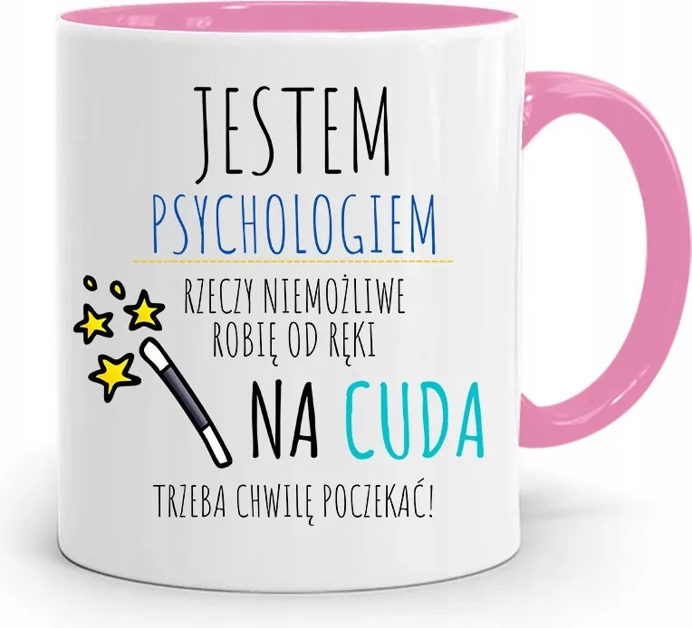 Pszichológus Pszichiáter Terapeuta Bögre Rózsaszín, fényképes nyomtatással