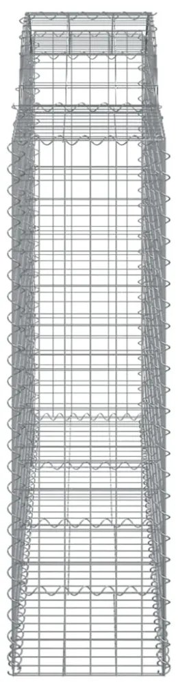 4 db íves horganyzott vas gabion kosár 200x50x140/160 cm