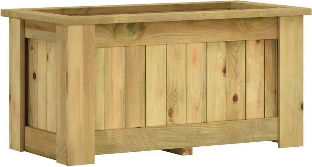 vidaXL impregnált fenyőfa magaságyás 100 x 50 x 50 cm