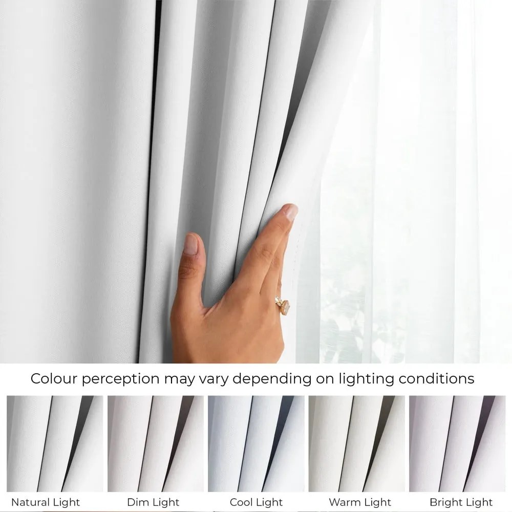 Fehér sötétítő termo függöny 140x270 cm Pleat – Restilo