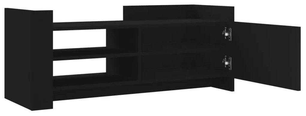 fekete szerelt fa TV-szekrény 100 x 35 x 40 cm