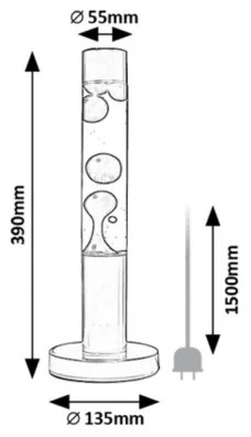 Rabalux 76027 - LED Lávalámpa LAVASTIC LED/25W/230V