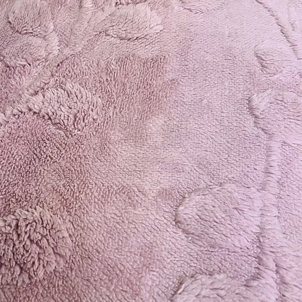 Luxus Flower báránytakaró lila mikroplüssből 150x200cm TiaHome