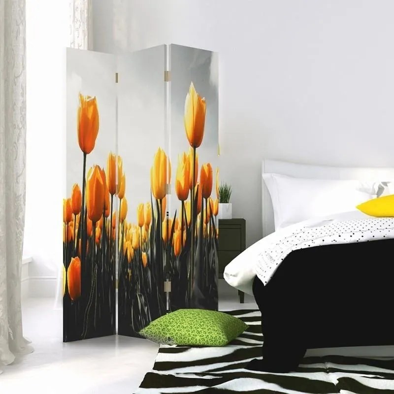 Gario Paraván Sárga tulipánok rétje Méret: 145 x 170 cm, Kivitelezés: Klasszikus paraván