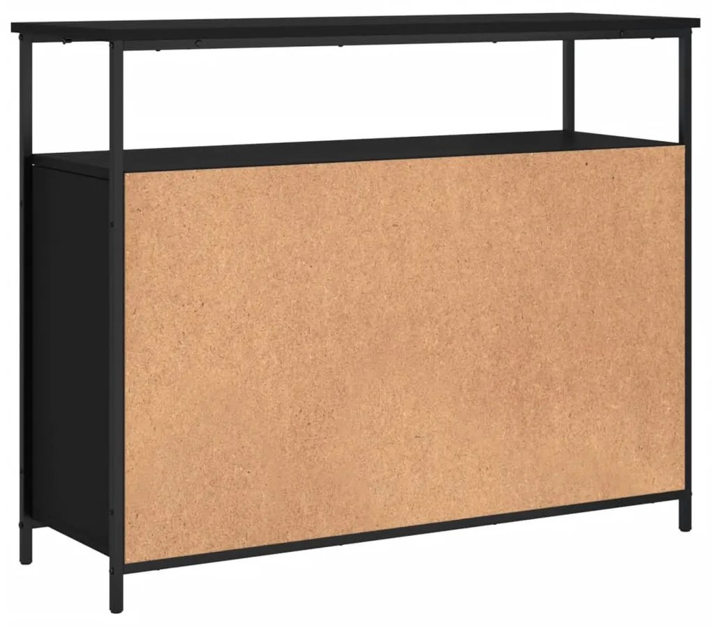 fekete szerelt fa tálalószekrény 100 x 35 x 80 cm