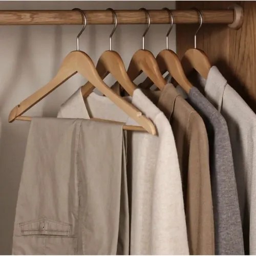 Clothes hanger 10pcs - wooden Ruhhy 24492