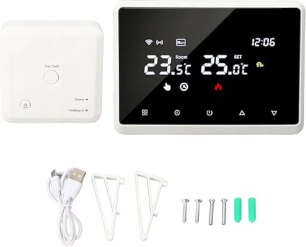 Tuya Wifi+RF termosztát Víz/elektromos kazán padlófűtéshez