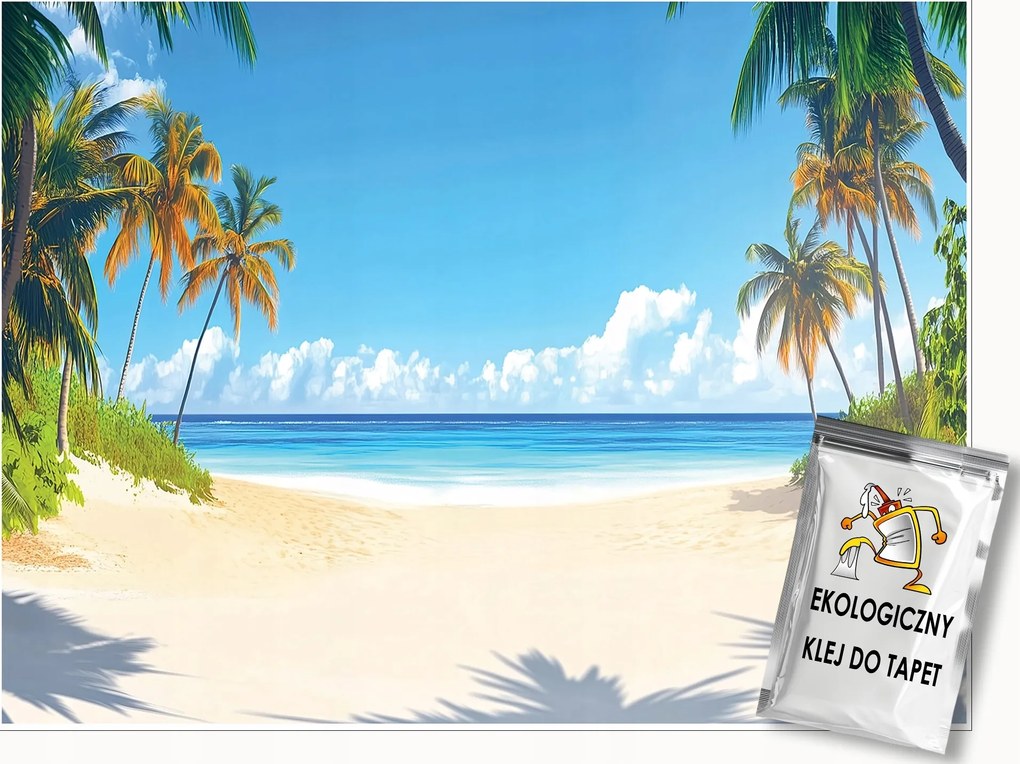3D Fotótapéta Tengerpart Pálmafák Természet Falra Hálószoba Nappali 400x280