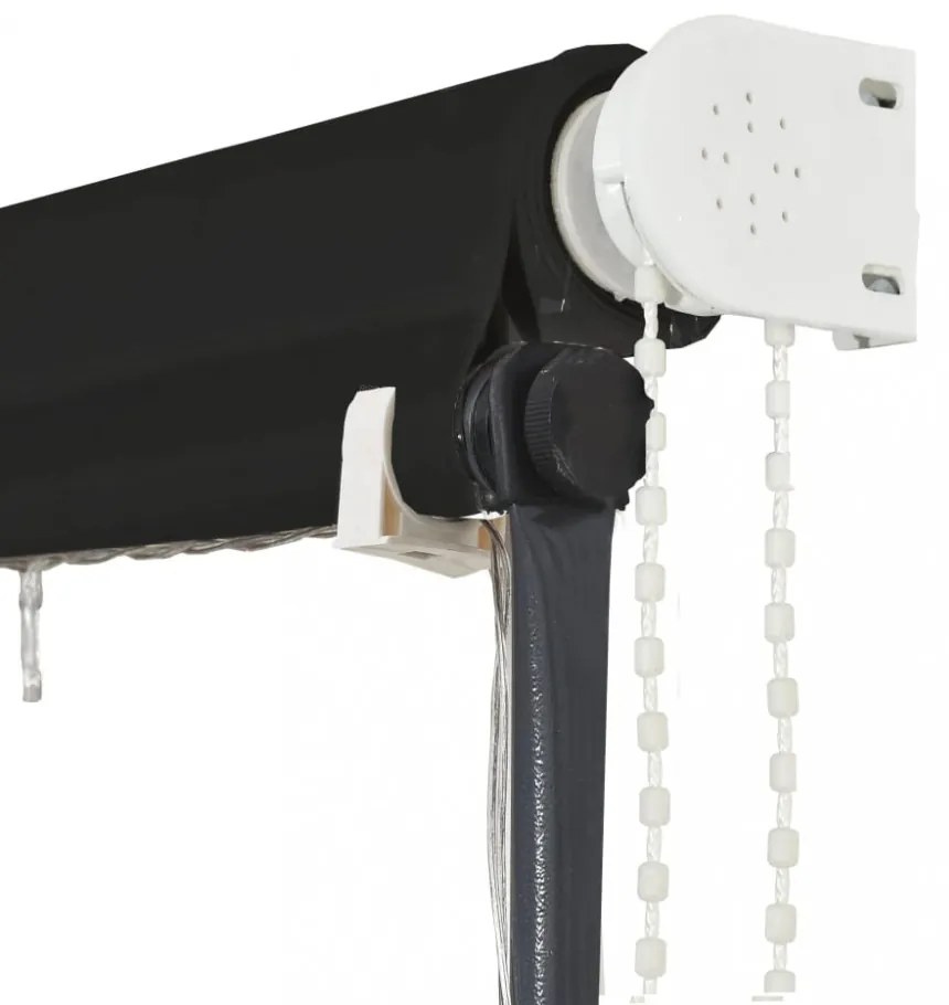 feltekerhető antracitszürke napellenző LED-del 350 x 150 cm