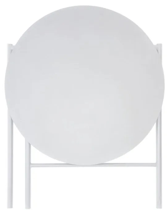 Fehér fém kerek étkezőasztal ø 70 cm Disc – Zone