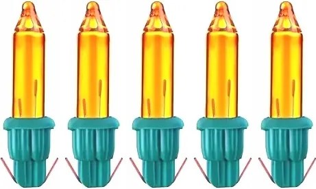 Pisello izzó 100 hagyományos karácsonyfa fényfüzérhez sárga 5 db