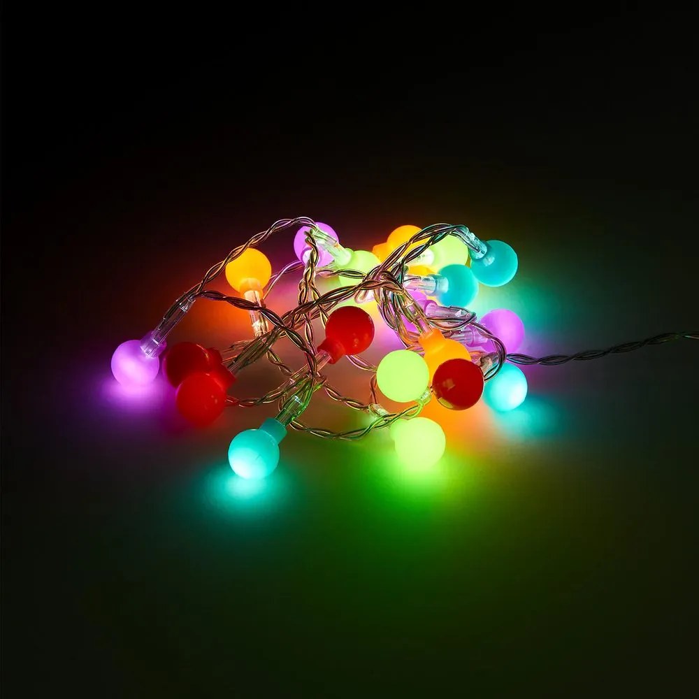 BRIGHT LIGHTS égősor USB csatlakozóval, 20 színes égő