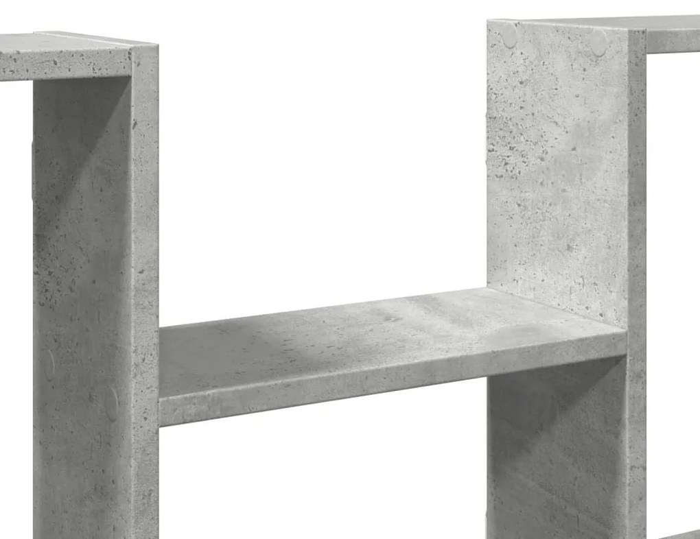 betonszürke szerelt fa fali polc 99 x 15 x 60 cm