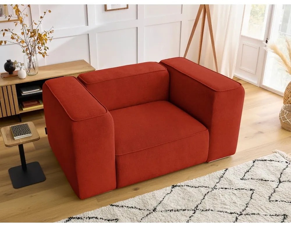 Téglavörös fotel Zephyr – Bobochic Paris