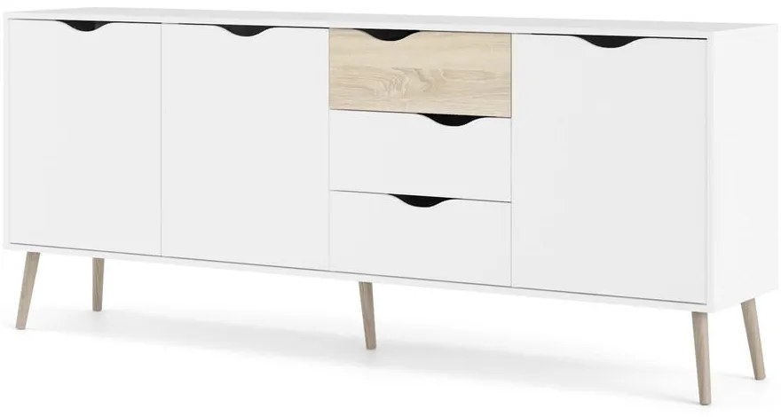 Fehér komód 196x82x39 cm Oslo – Tvilum