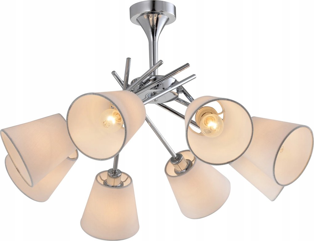 Krómszínű mennyezeti lámpa 8XE14 Vox Candellux