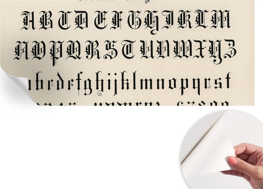 Öntapadós tapéta Fali furnér 3D hatás Gótikus betűk 250x104 cm