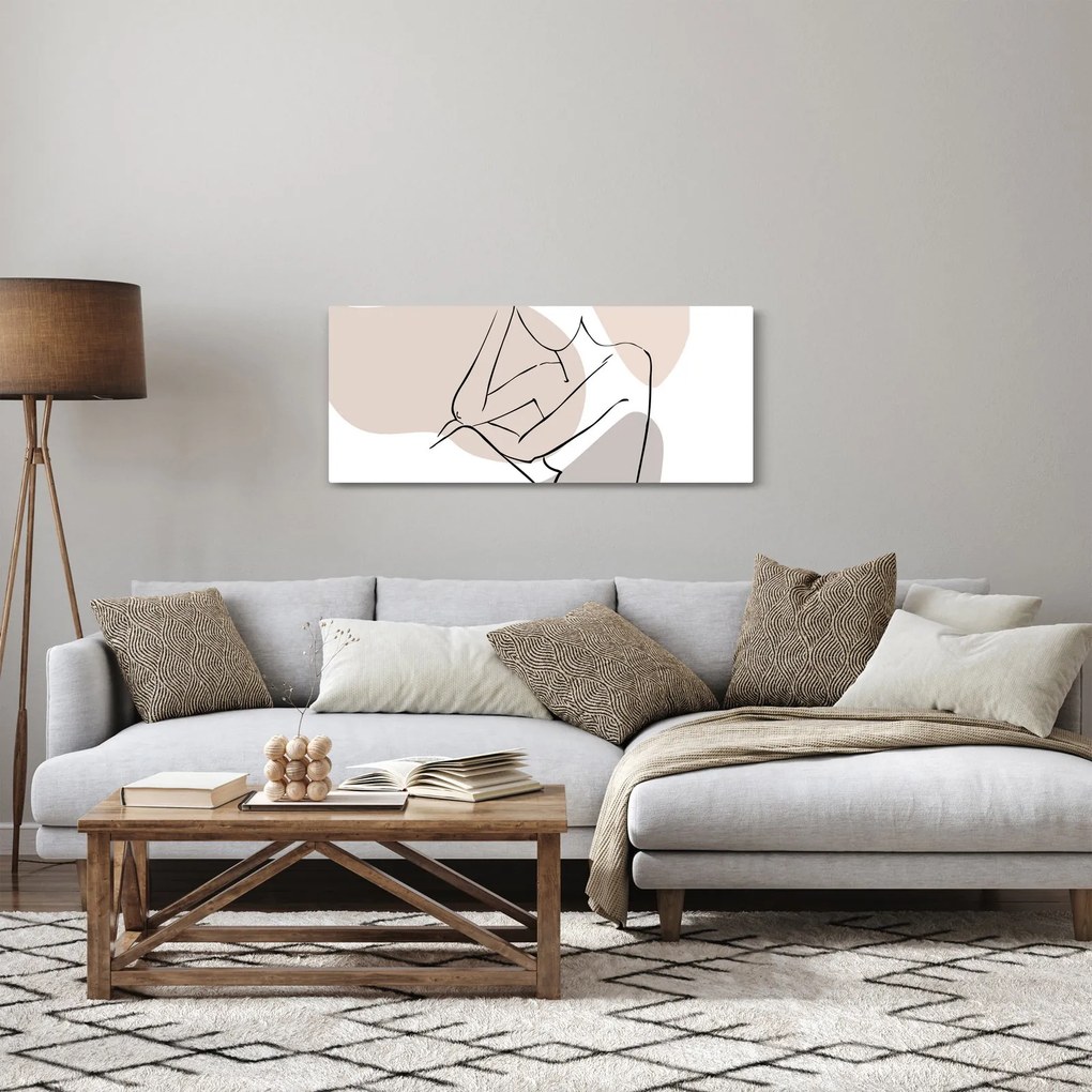 Kép - Női test vonal művészet N⁰1 (120x50 cm)