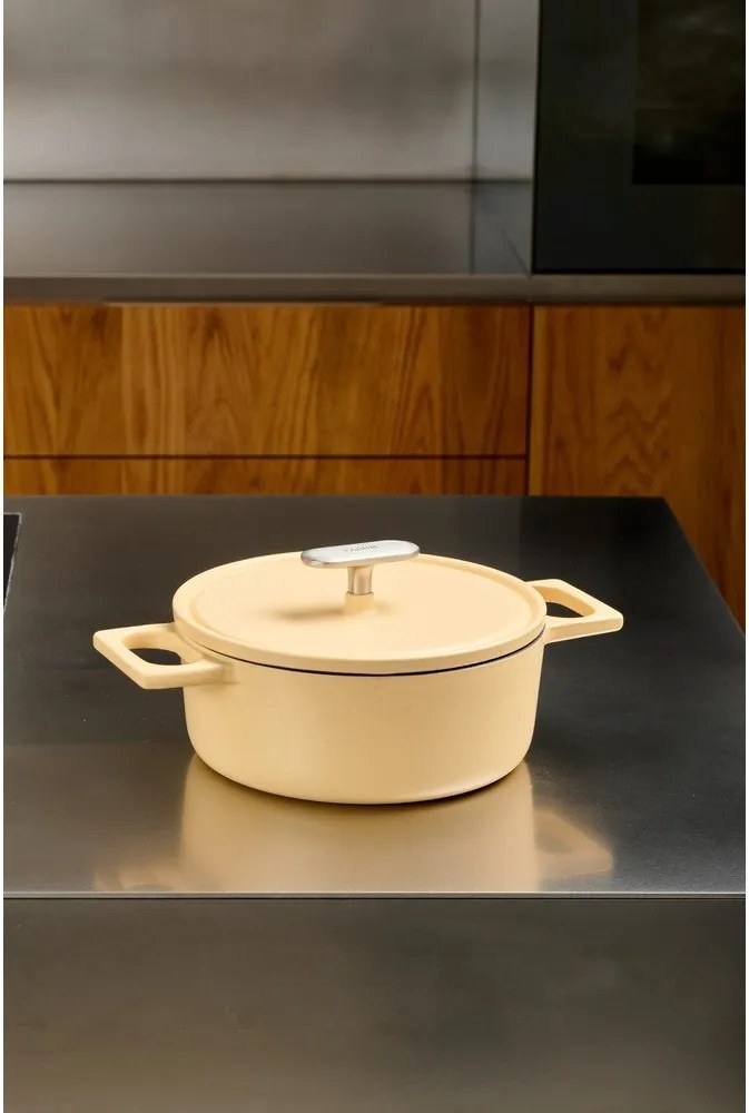 Indukciós tűzhelyhez alkalmas öntöttvas lábas fedővel 2 l Mattia 3.0 – FABINI