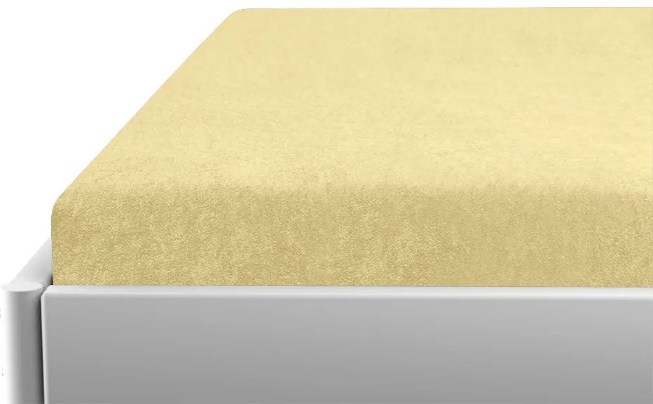 Gyerek frottír lepedő 70x140 cm sárga