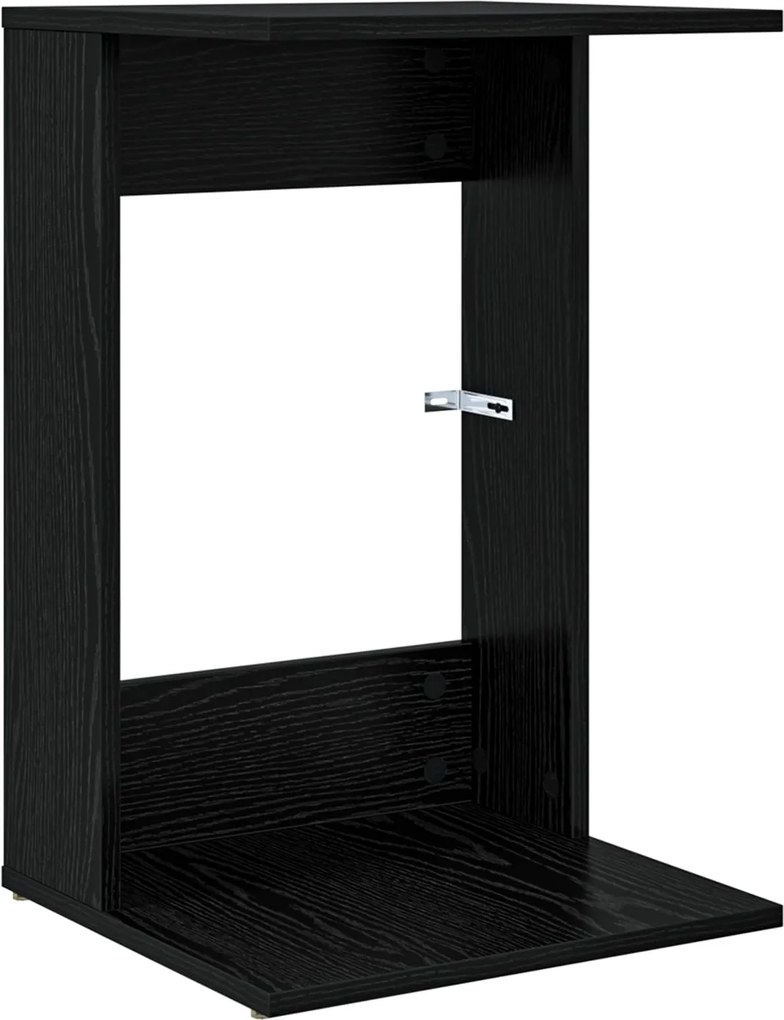 vidaXL Oldal asztal Fekete tölgy 40 x 38 x 62,5 cm Faanyag