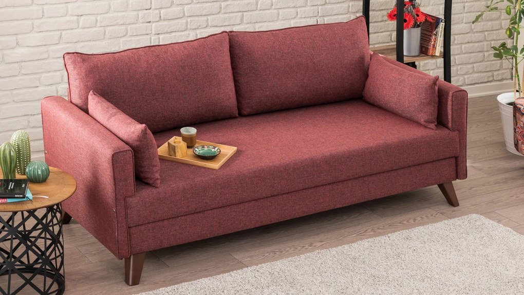 3 személyes kanapéágy Bella Sofa - Bordó