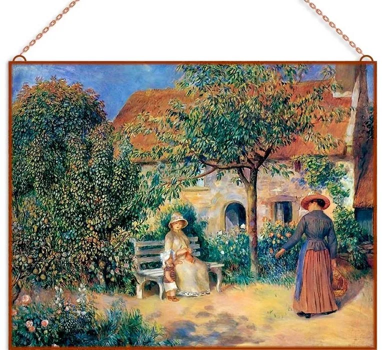 Renoir-Garden Scene in Brittany üvegkép, falikép